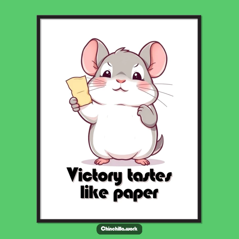 Free Printable Wall Art: Chinchilla Shredding Paper, Funny Downloadable Art