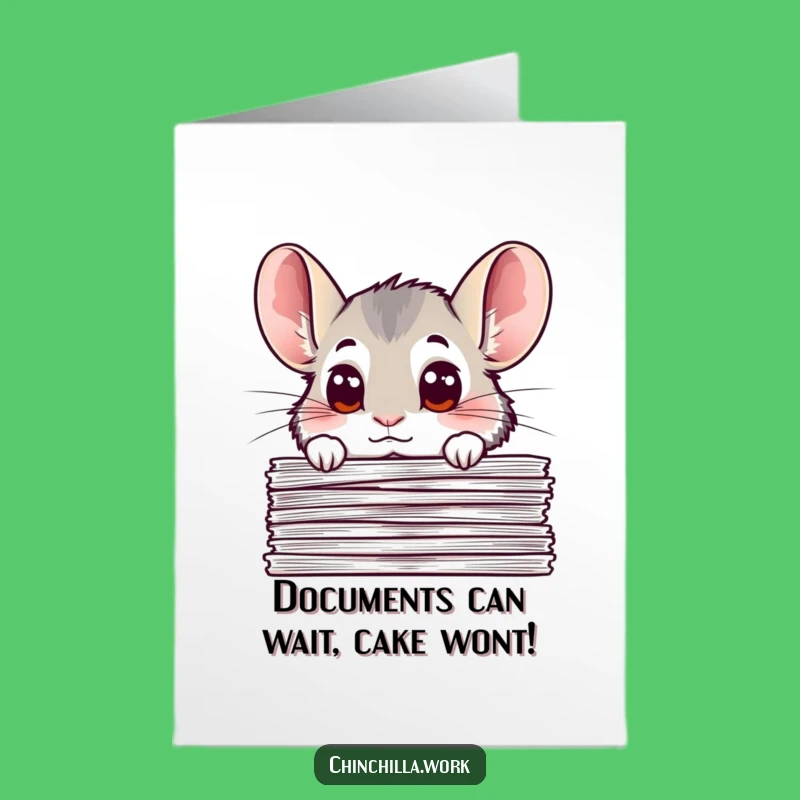 Free Printable Chinchilla Birthday Card: Curious Critter, Funny Downloadable Gift