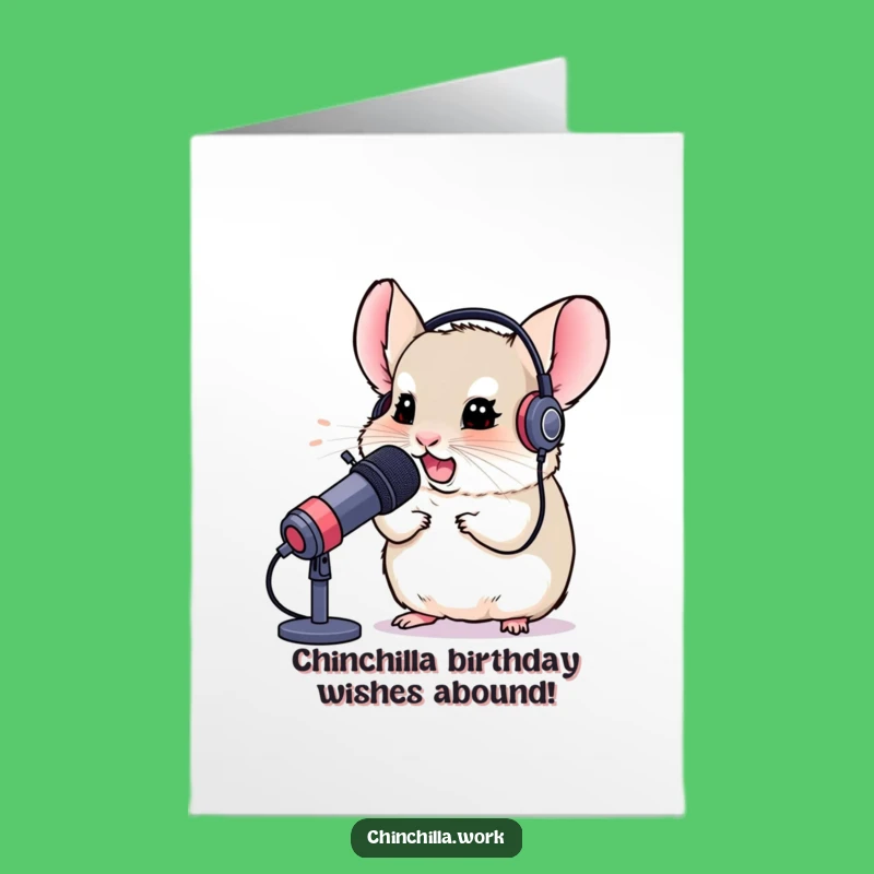 Free Printable Chinchilla Birthday Card: Funny Gamer Chinchilla Downloadable Gift