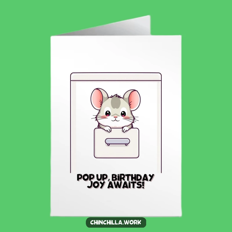 Free Printable Birthday Card: Chinchilla Filing Cabinet Surprise - Hilarious Downloadable Greeting!