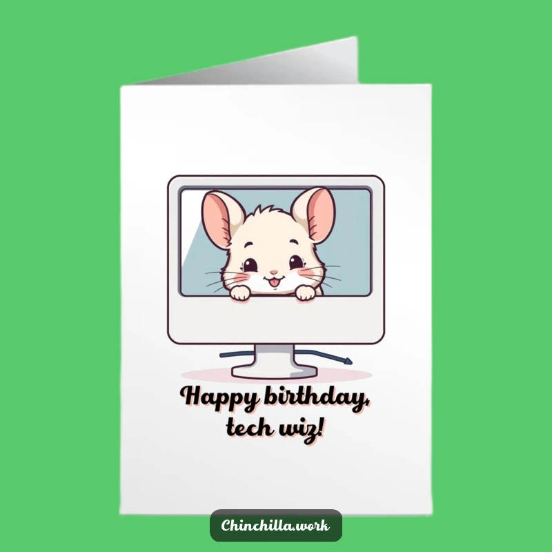 Techy Free Printable Birthday Card: Peek-a-Boo Chinchilla, A Fun DIY Downloadable Gift