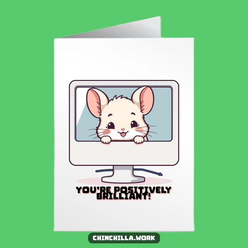 Clever Free Printable Congrats Card: Monitor Chinchilla, A Smart Downloadable Gift