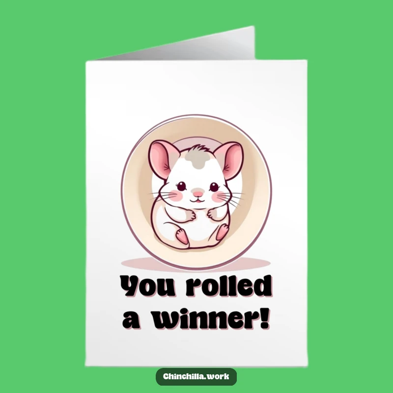 Free Printable Congrats Card: Chinchilla Paper Roll Celebration Funny Gift