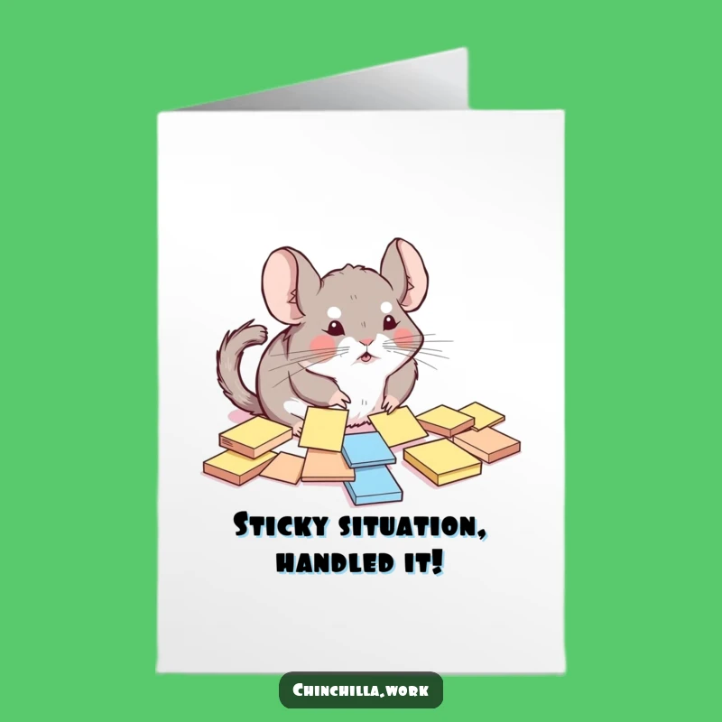 Free Printable Congrats Card: Chinchilla's Note Mission, Funny Downloadable Gift