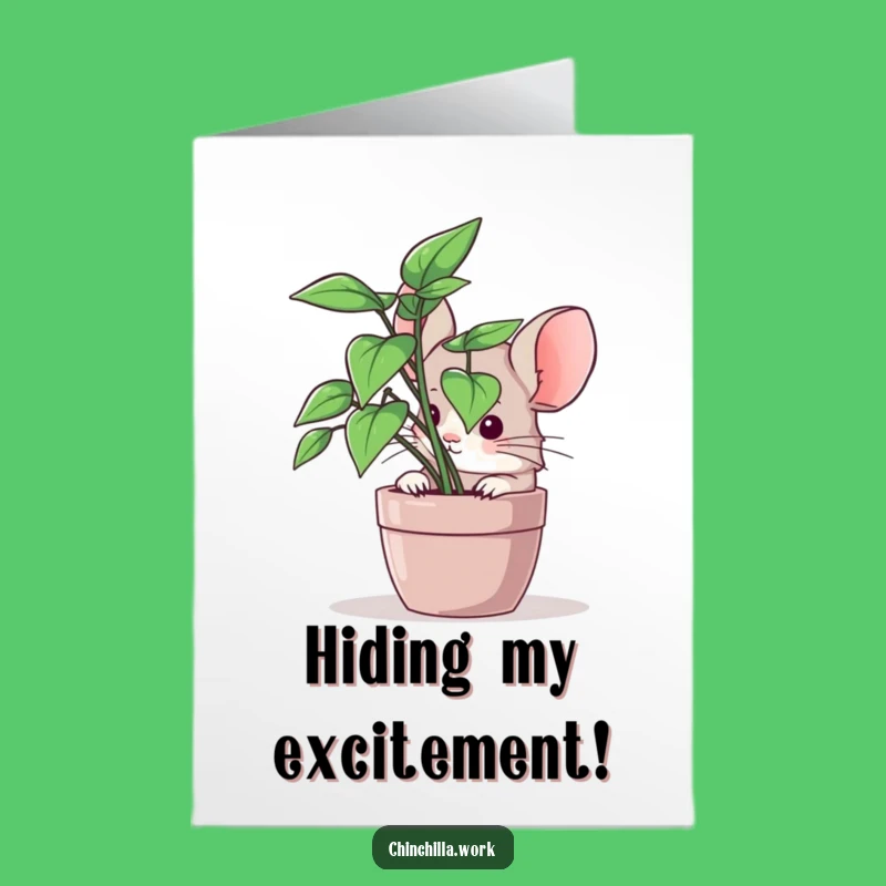 Funny Chinchilla Surprise Card Free Printable - Celebrate with Peeks Downloadable Greeting