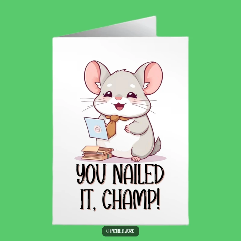 Sharp Free Printable Congrats Card: Mail Chinchilla, A Polished Downloadable Gift