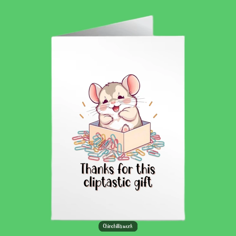 Free Printable Funny Chinchilla Paperclip Card - Grateful Downloadable Gift
