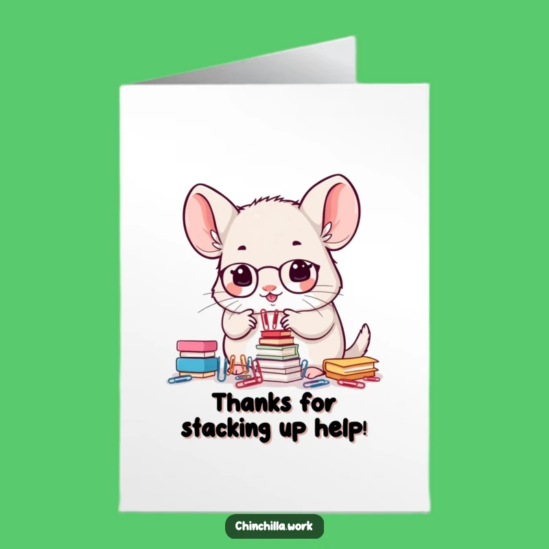 Free Printable Thank You Card: Chinchilla Clips - Funny Download
