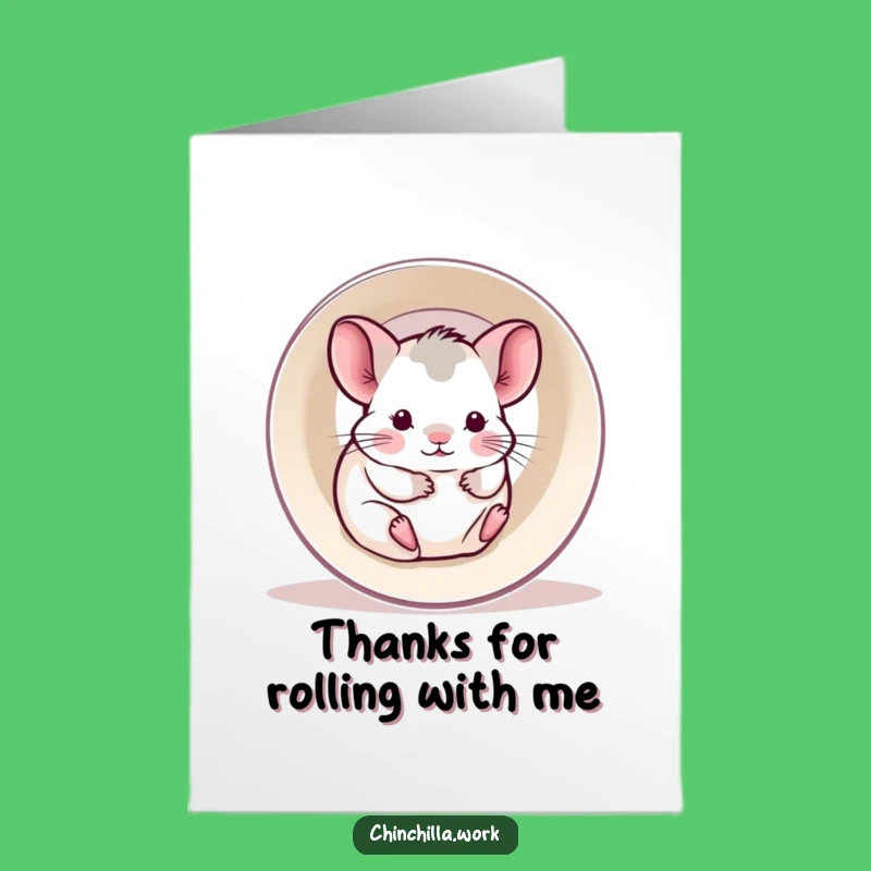 Free Printable Thank You Card: Chinchilla Paper Roll Fun Funny Downloadable Gift