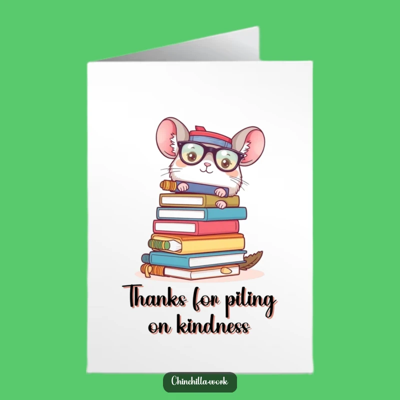 Free Printable Thank You Card: Office Supplies Chinchilla Funny Downloadable Appreciation