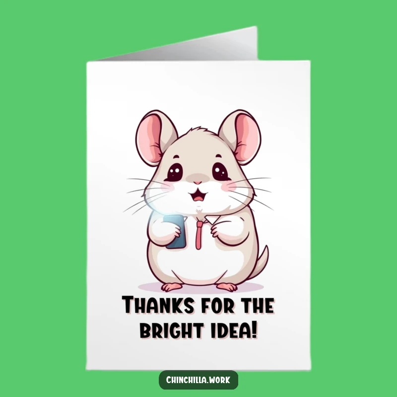 Free Printable Thank You Card: Kawaii Chinchilla Surprise Funny Downloadable Gift