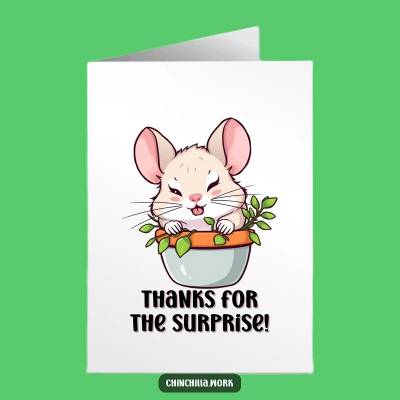 Free Printable Thank You Card: Chinchilla Secret Humor, Downloadable Greeting, Funny DIY Gift