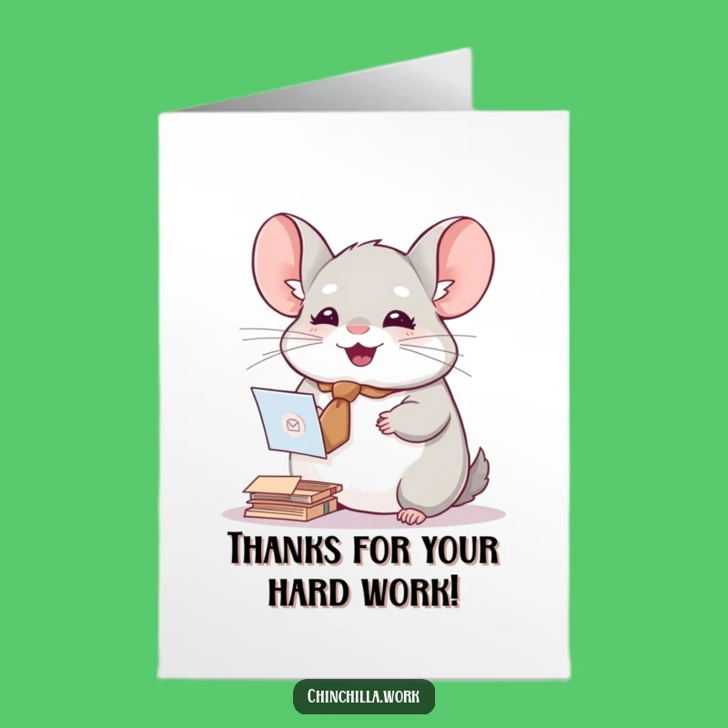 Chic Free Printable Thank You Card: Mail Chinchilla, A Stylish Downloadable Gift