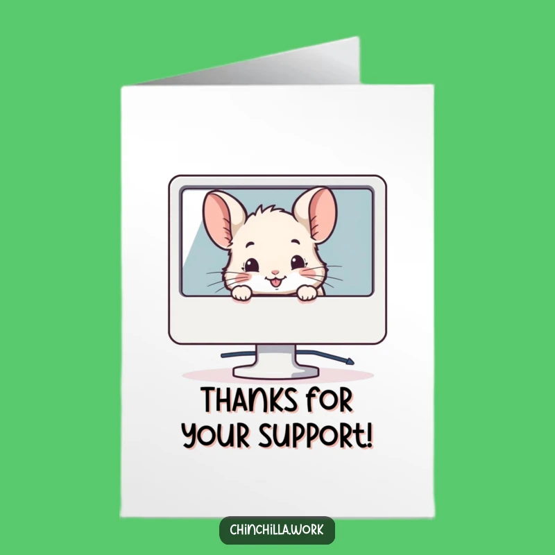 Witty Free Printable Thank You Card: Monitor Chinchilla, A Clever Downloadable Gift