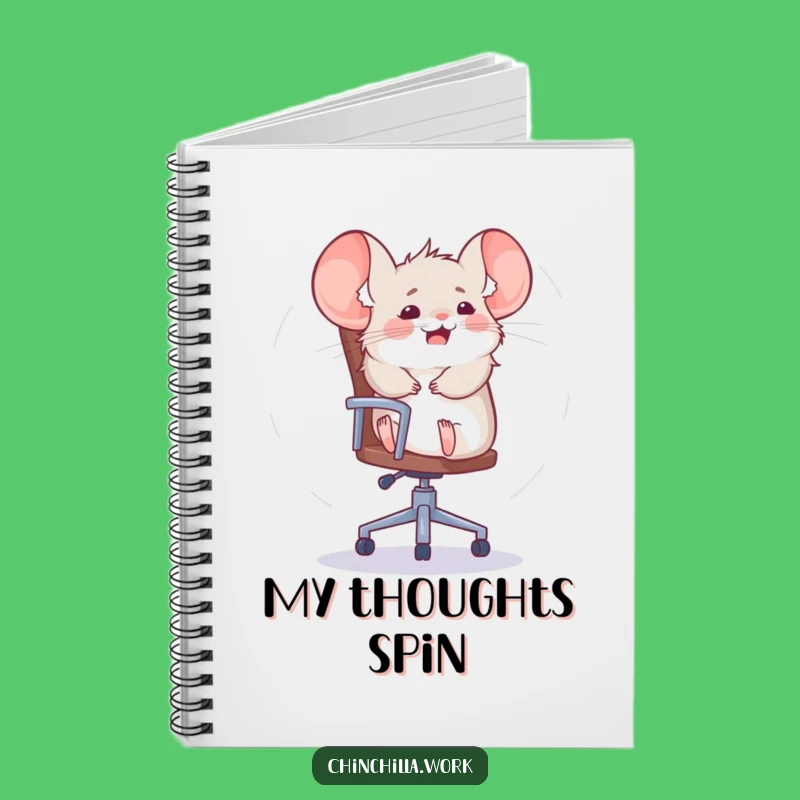 Funny Chinchilla Ideas Notebook: Spin Out Your Thoughts with This Rodent