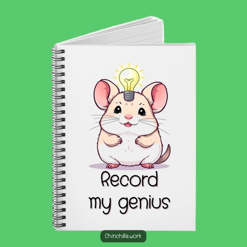 Funny Chinchilla Lightbulb Notebook: Jot Down Your Genius Ideas