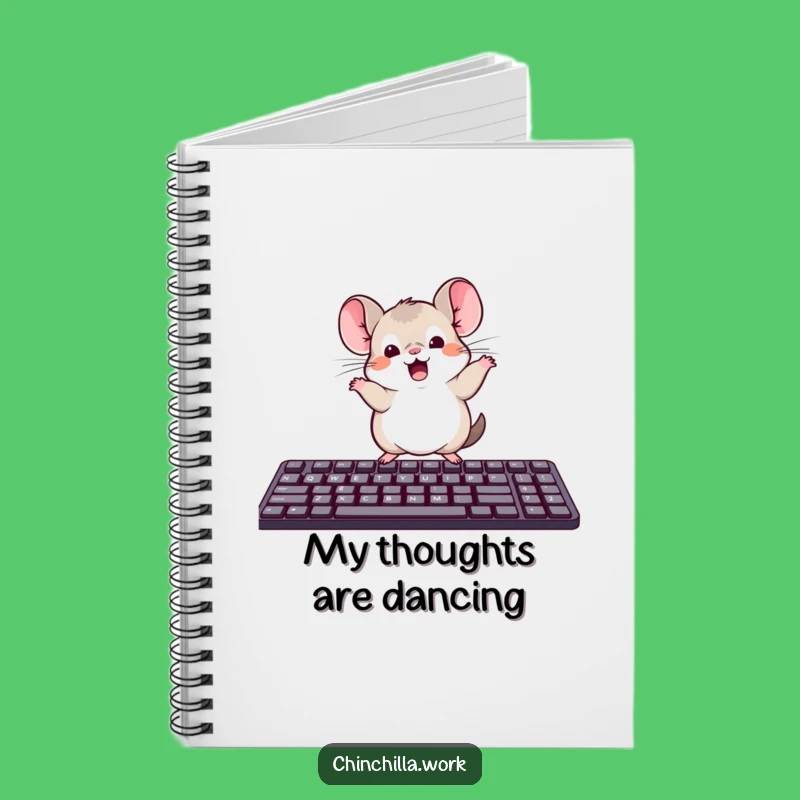 Funny Kawaii Office Chinchilla Keyboard Dance Notebook: Capture Your Moves