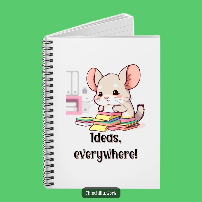 Funny Kawaii Office Chinchilla Notebook: Sticky Note Planner, Cute & Practical Gift