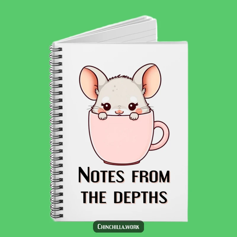 Funny Office Chinchilla Mug Notebook - Coffee Lover Journal Gift