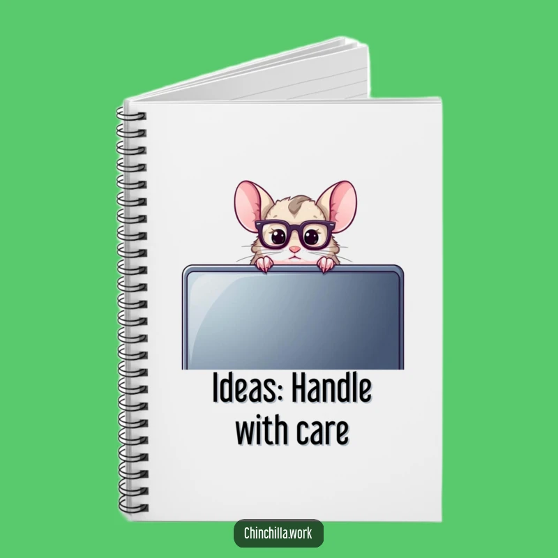 Funny Chinchilla Notebook: Reading Glasses Over Monitor Journal for Smart Ideas and Notes