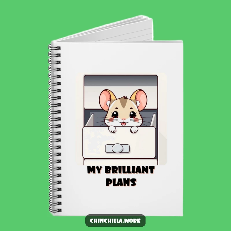Funny Chinchilla Filing Cabinet Notebook - Hilarious Ideas Organizer Gift