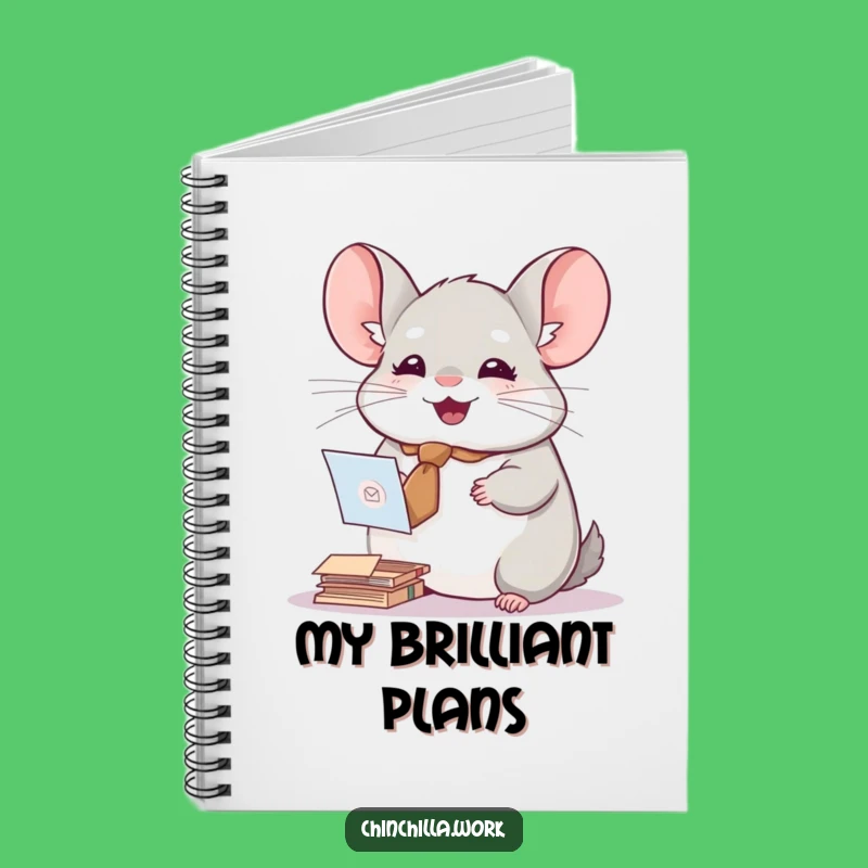 Funny Chinchilla Mail Organizer Notebook - Perfect for Notes Gift