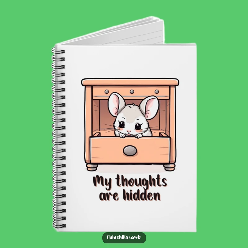 Funny Chinchilla Drawer Notebook: Hiding Rodent Journal for Playful Ideas