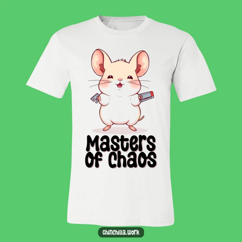 Funny Chinchilla Juggler T-Shirt - Office Balance Graphic Tee, Awesome Funny Gift