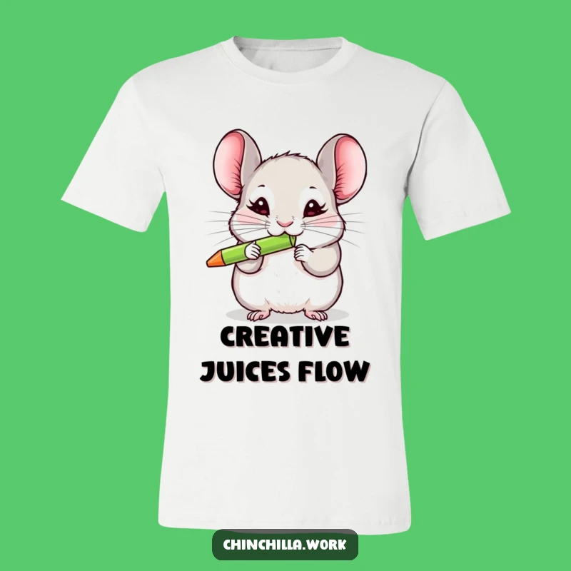Funny Chinchilla Pen Chewer T-Shirt: Hilarious Rodent Art for Everyday Fun
