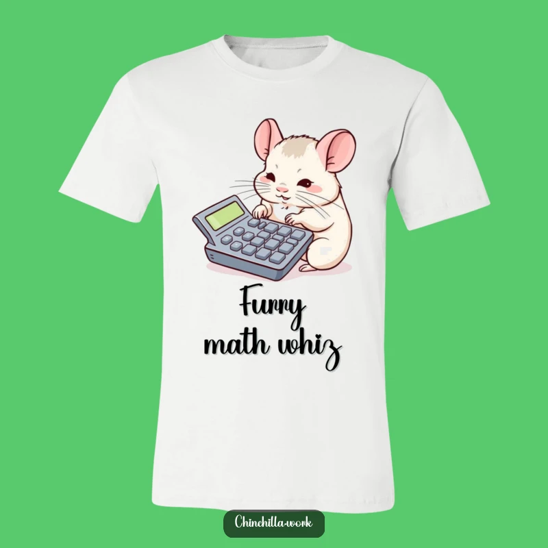 Funny Chinchilla Calculator T-Shirt - Hilarious Office Humor Tee