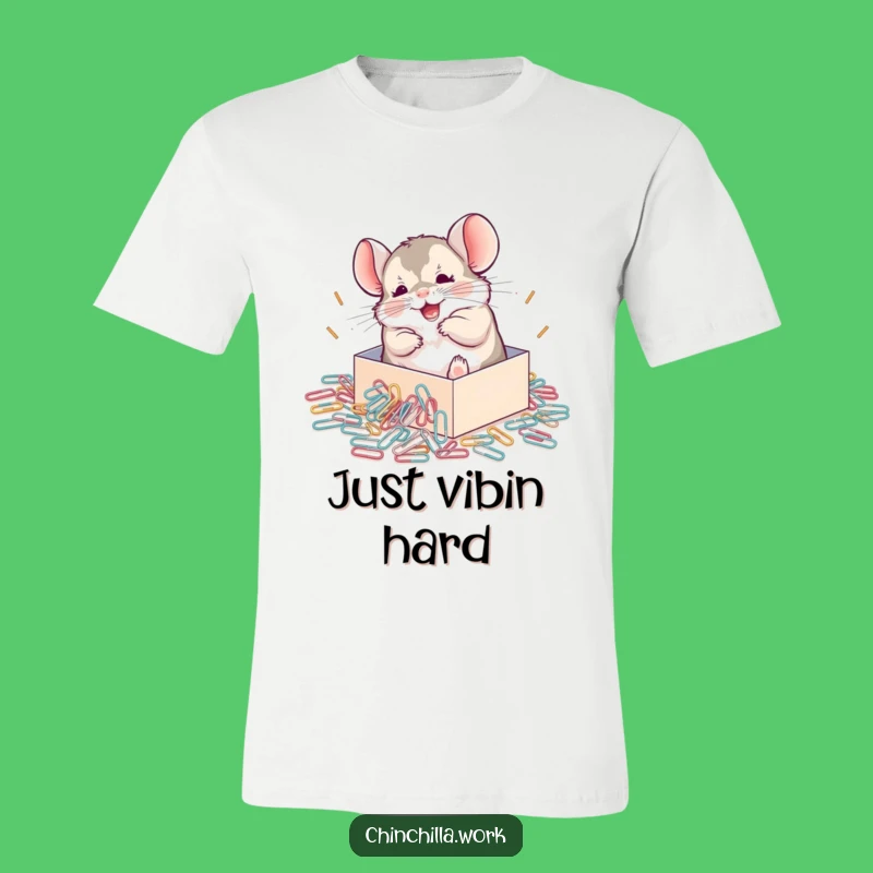 Funny Chinchilla Paperclip T-Shirt: Joyful Rolling Rodent Tee for Hilarious Gift Giving