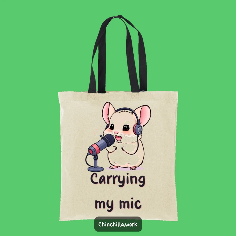 Funny Chinchilla Tote Bag - Gamer Accessory, Hilarious Funny Gift for Streamers