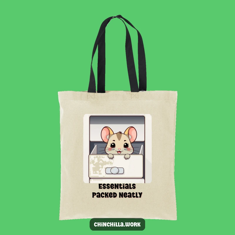 Funny Chinchilla Filing Cabinet Tote - Hilarious Pet Organizer Bag Gift