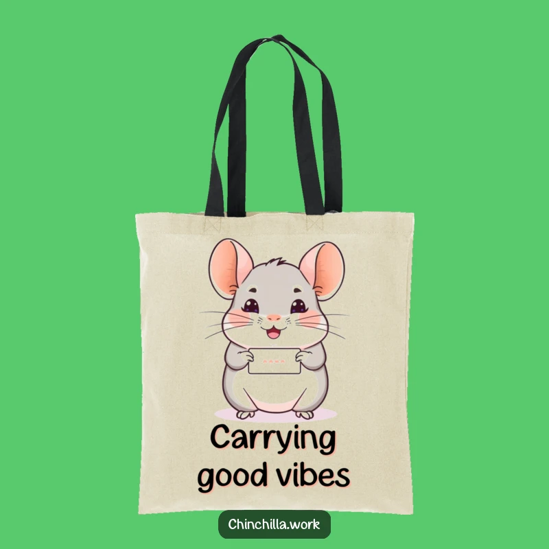 Funny Chinchilla Message Tote - Hilarious Messenger Bag Gift