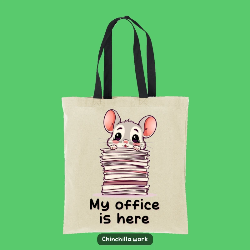Funny Tote Bag: Chinchilla Paper Maze Carryall, Comical Gift for Office Runs