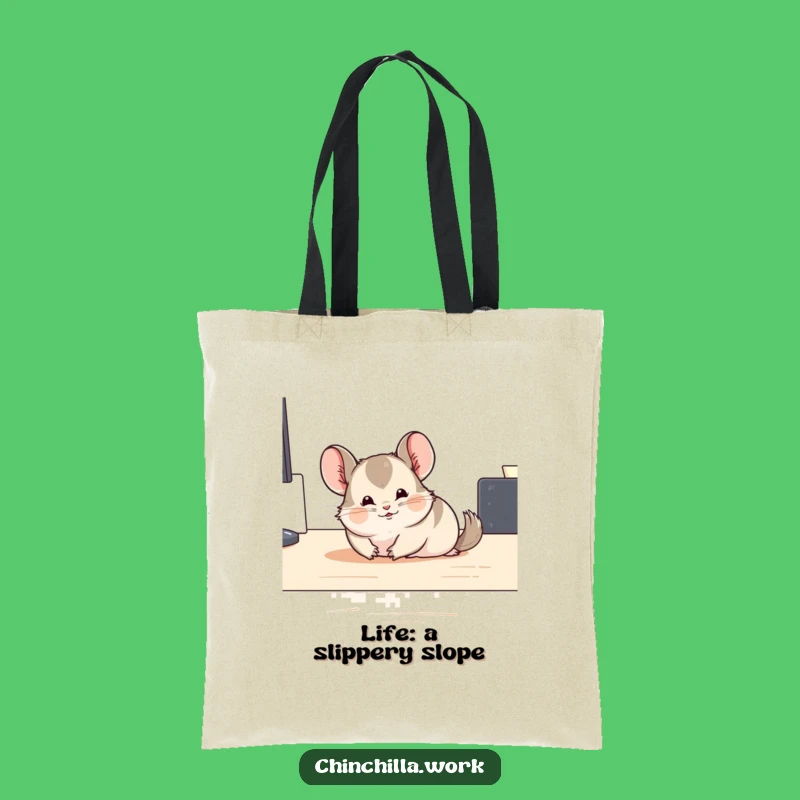 Funny Sliding Chinchilla Tote Bag: Carry Your Laughs Everywhere