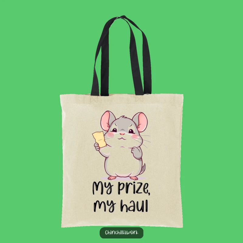 Funny Office Chinchilla Triumph Tote Bag - Accomplishment Gift